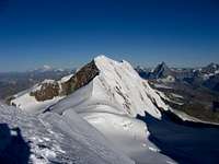 Mt. Blanc, Lyskamm & Matterhorn from Parrotspitze