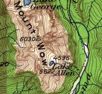 1924 Topo showing Lake Allen trail