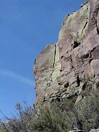 Nice splitter crack on Cerro Pedernal