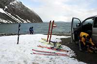 Skiing at sea level Norway