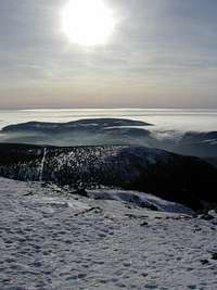 Winter calm south of Snezka