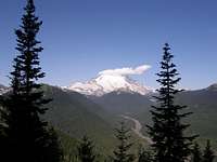 Rainier view on Crystal peak trail.