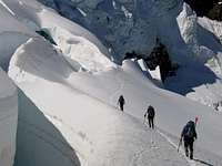 Descending the Coleman Glacier on Mount Baker