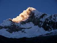 Nevado Quitaraju early in the...