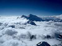 Makalu: Everest and Lhotse seen from Makalu summit