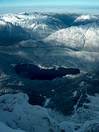 Eibsee from Zugspitze during...