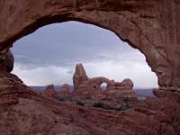 Turret Arch through Window Arch_Arches NP_Utah