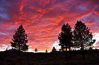 Sun sets on the Sierra foothills