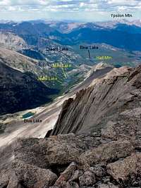 Annotated View From Longs Peak