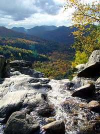 view from Roaring Brook Falls, Adirondacks