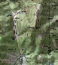 Topo map of route starting...