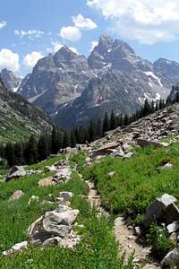 The Grand and Mt Owen from North Fork Cascade Canyon