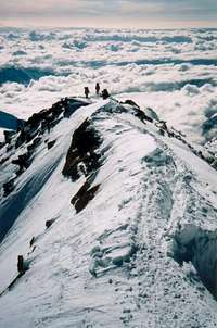 Climbers on the 16 Ridge May...