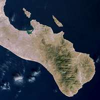 Satelite photo of Sierra de la Laguna from Space