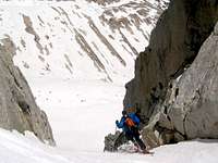 Skiing the North Couloir on...