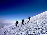 Mexican team descending the Jamapa glacier