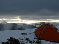 Base Camp on a ridge of Uncompahgre