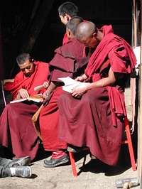Monks at the Potala. April...