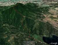 Mica Peak, Google Earth view