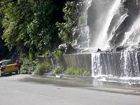Waterfall on the road between Banos and Puyo.