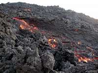 pacaya flowing lava