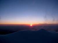 Summit sunrise on Mt Hood