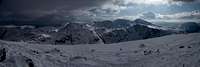 Panorama of Scafell group from Great Gable