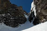 snow field and ice couloir, pitch 2