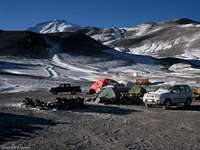 Atacama Basecamp with Ojos del Salado in the back