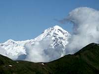 View to Mount Kazbek (5033m)