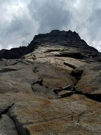 Looking up Tenaya Peak