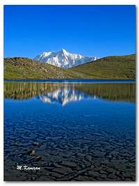 Ultar sar, 7,388 m (24,239 ft) view from Rush lake (4,694 meters 0