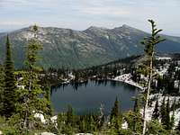Beehive Lake And The East Side Of The Roman Nose And BottleNeck Peak