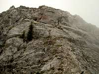 The upper Alan Kane route on West Baldy