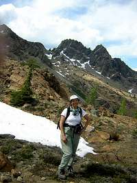 The descent of Ingalls Peak