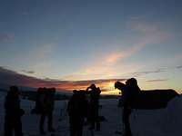 Sunrise on the Homathko Icefield