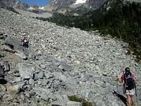 Crossing a lengthy talus...