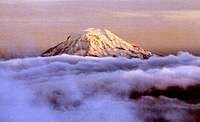 Mount Adams rises above the...