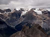 Burgess S Summit - downclimbing the ridge