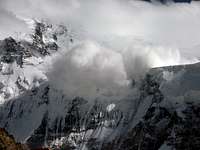 Big avalanche on Somoni Peak