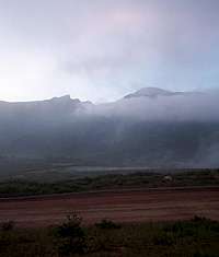 Mt. Bierstadt and the Sawtooth on a Foggy Morning