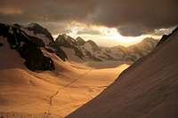 Sunrise ascending Dome de Neige - 4015 m - France