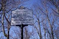 Garrett County Maryland Historical Society Crest atop Backbone Mountain