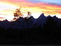 The Tetons at Sunset, August...