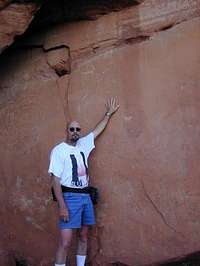 Me at petroglyphs on the...