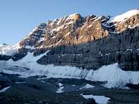 Mount Forbes at the toe of the glacier