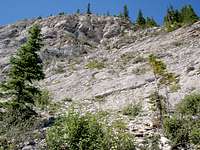 The headwall of Mount Forbes
