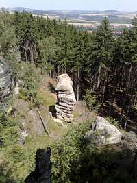 Interestingly shaped sandstone rock near Gratzer Höhlen, at 