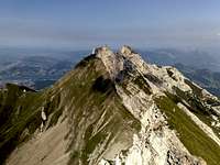 Pilatus, seen from its highest point Tomlishorn (2128m) over to Pilatus-Kulm, Oberhaupt (2106m) and Esel (2118m)