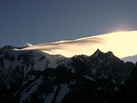 Cloud over Mont Blanc - as seen from Torino Hut
